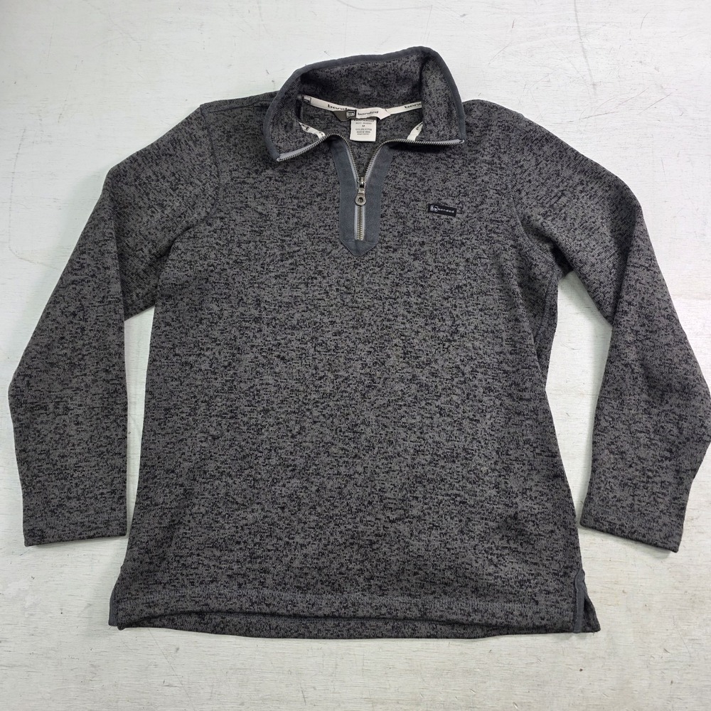 Banded Outdoors Men's Sz Medium 1/4 Zip Sweater Fleece Pullover Heather Gray EUC